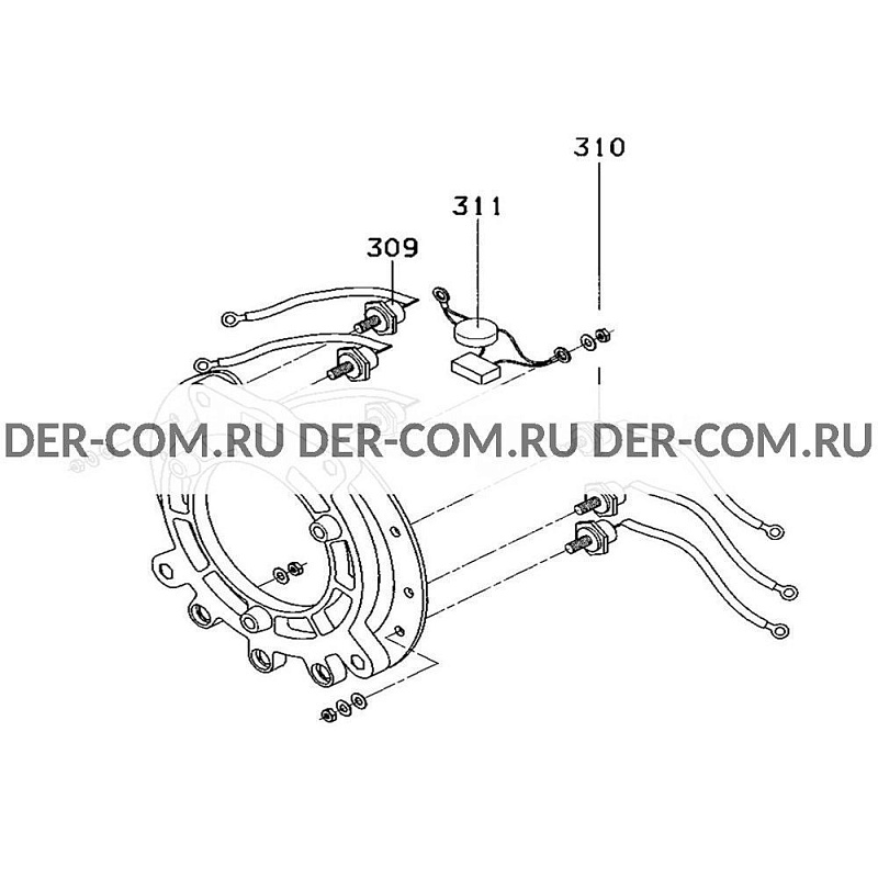 Диодный мост M25FA648B для генераторов Marelli Motori ДизельЭнергоРесурс